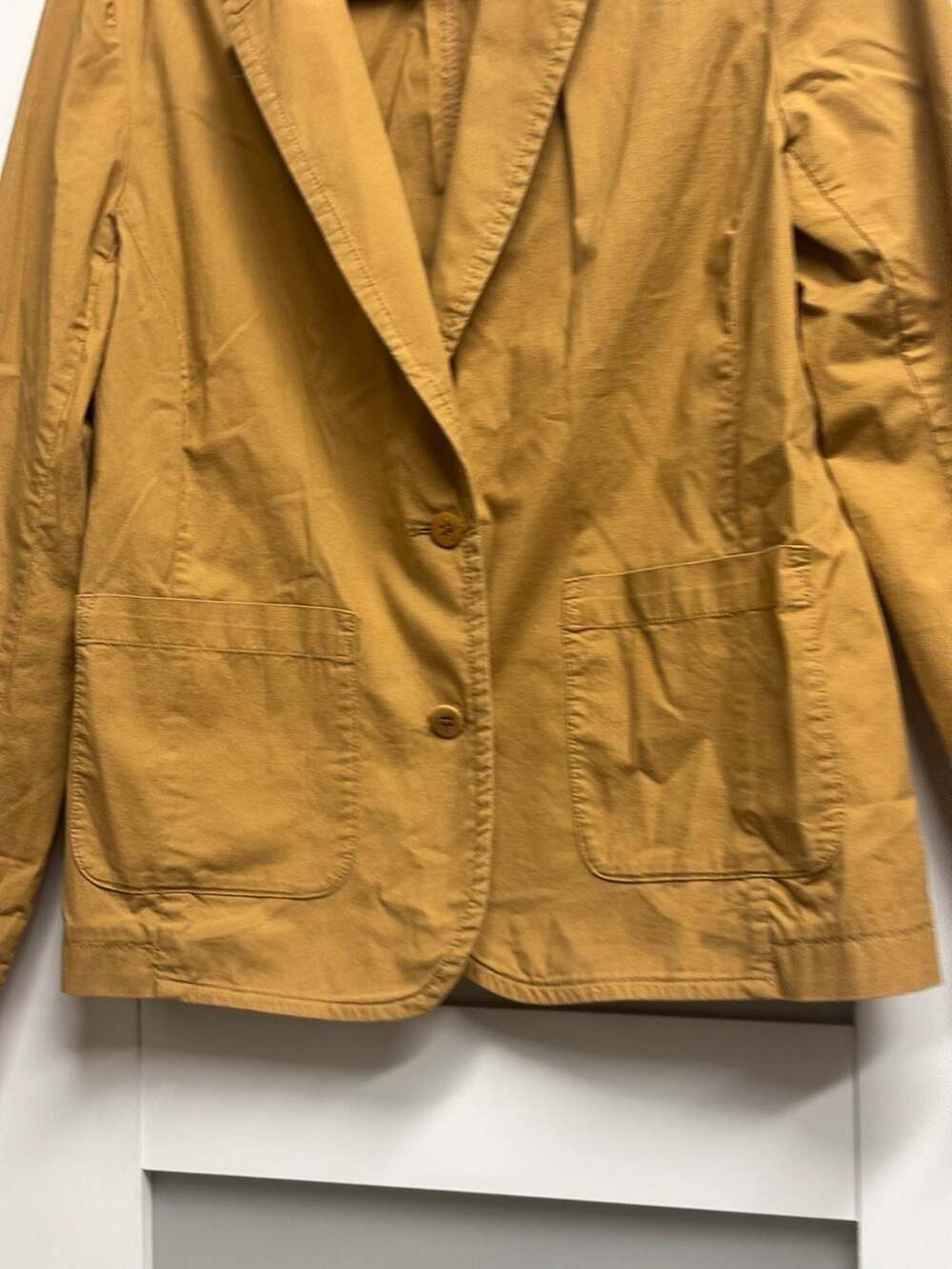 Eileen Fisher Camel Tan Cotton Blazer - Picture 8 of 12